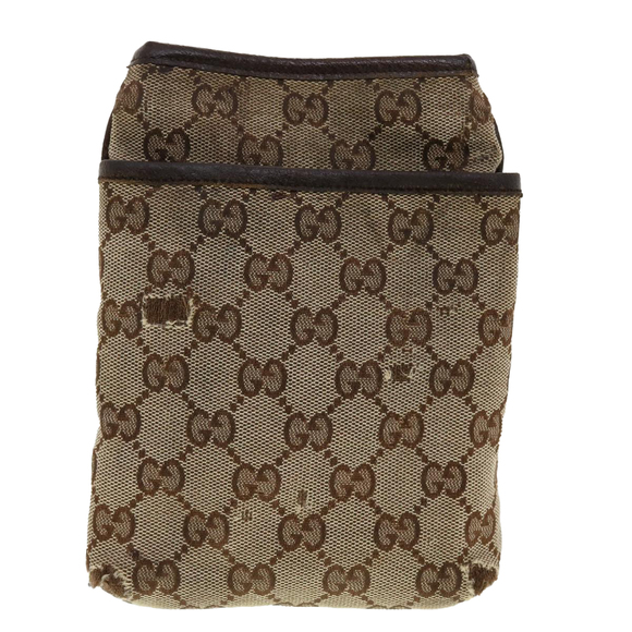 GUCCI GG Canvas Web Sherry Line Shoulder Bag Beige Green Red 141863 Auth ki2891 - Picture 2 of 16